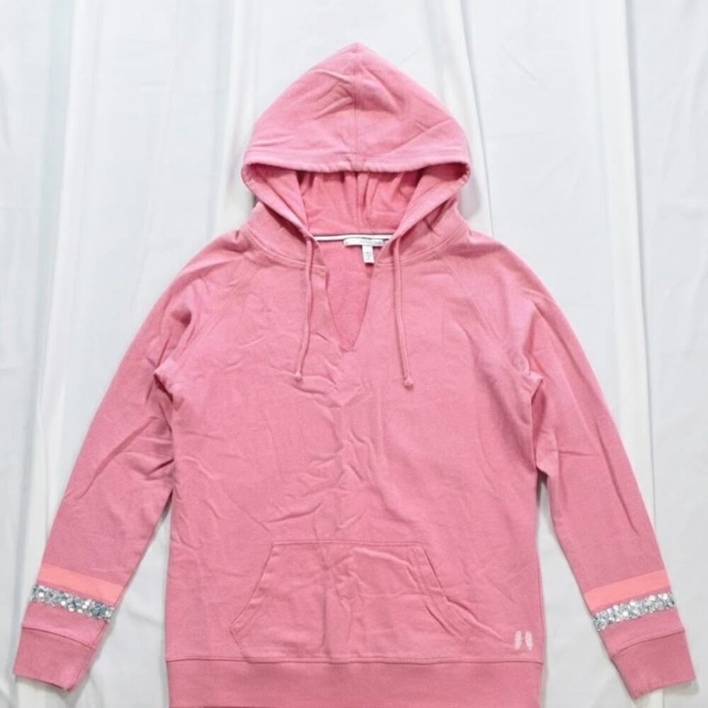 Victoria’s Secret Vintage Y2K Pink Sequin LOVE Hoodie Womens Small